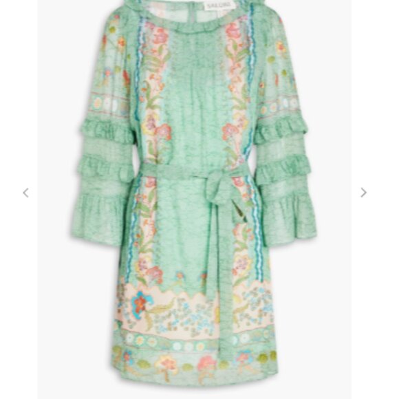 Lori Printed Silk-Georgette Mini Dress from SALONI